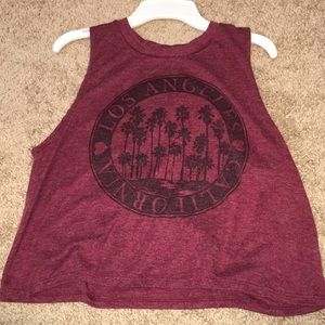 Vintage Maroon Crop Top